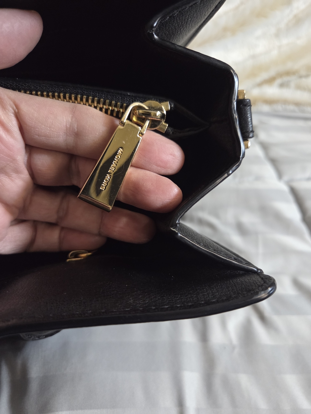 Michael Kors Sylvie Large Studded Leather Satchel - Picture 10 of 16